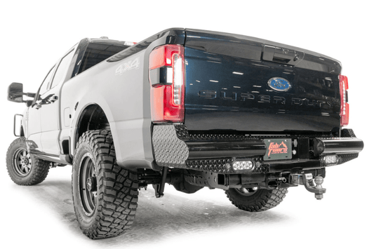 Fab Fours FS23-T5950-1 Ford F250/F350 Superduty 2023-2025 Black Steel Rear Bumper