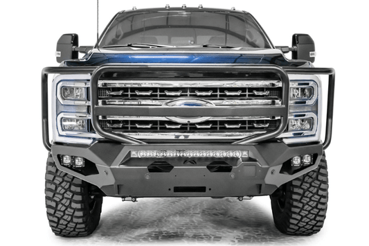 Heavy-duty Fab Fours Matrix front bumper FS23-X5950-1 with full guard on Ford F250/F350 Superduty 2023-2024