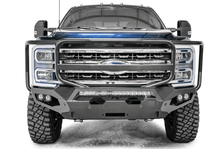 Fab Fours FS23-X5950-1 Ford F250/F350 Superduty 2023-2025 Matrix Front Bumper Winch Ready Full Guard