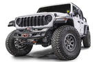 Fab Fours Ghost Stubby front winch bumper JL24-B5152-1 for 2018–2025 Jeep Wrangler JL with compact off-road design