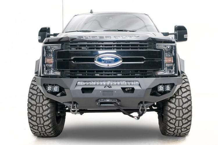 Fab Fours Matrix Front Bumper FS17-X4161-1 for 2017–2022 Ford F250/F350 – Heavy-Duty, Guardless, Winch Ready