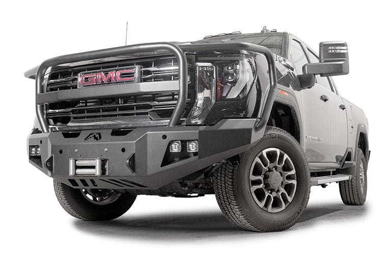 Fab Fours GM24-A6250-1 GMC Sierra 2500/3500 2024 New Premium Front Bumper Winch Ready with Full Guard