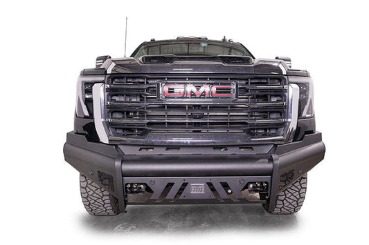 Fab Fours GM24-Q6261-1 GMC Sierra 2500/3500 2024 Black Steel Elite Front Bumper With Sensor No Guard