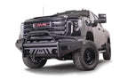 Fab Fours GM24-Q6262-1 GMC Sierra 2500/3500 2024 Black Steel Elite Front Bumper With Sensor Pre-Runner Guard
