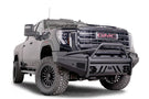 Fab Fours GM24-Q6262-1 GMC Sierra 2500/3500 2024 Black Steel Elite Front Bumper With Sensor Pre-Runner Guard