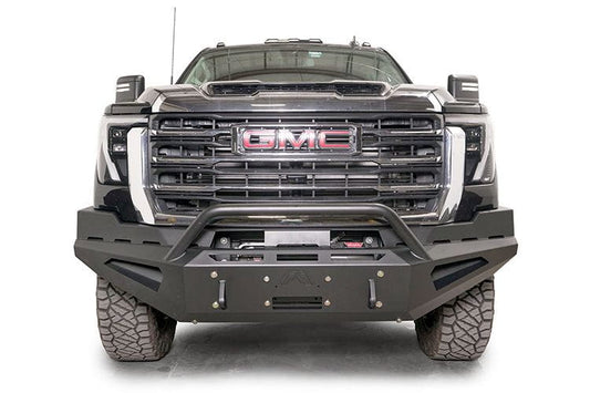 Fab Fours GM24-RS6262-1 GMC Sierra 2500/3500 HD 2024-2025 Red Steel Front Bumper Winch Ready Pre-Runner Guard