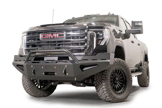 Fab Fours GM24-RS6262-1 GMC Sierra 2500/3500 HD 2024-2025 Red Steel Front Bumper Winch Ready Pre-Runner Guard