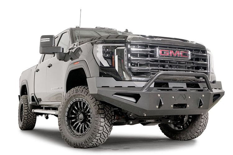 Fab Fours GM24-RS6262-1 GMC Sierra 2500/3500 HD 2024-2025 Red Steel Front Bumper Winch Ready Pre-Runner Guard