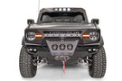 Fab Fours GR5200-1 Grumper front bumper winch ready on 2021-2024 Ford Bronco, aggressive grille-bumper combo for off-road protection and rugged style