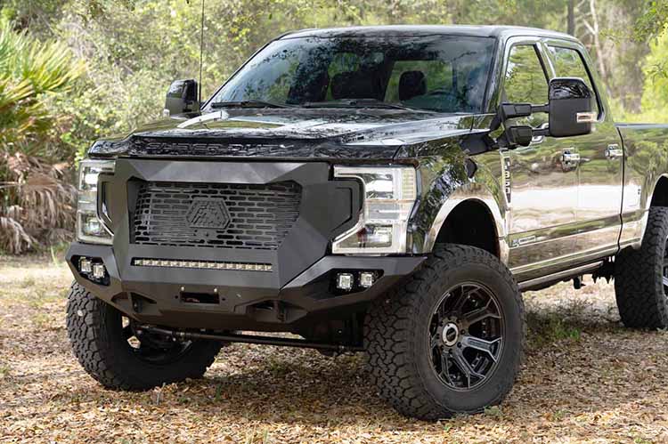 Fab Fours GR5900-1 Ford F250/F350 Superduty 2023-2025 Grumper 2.0 Front Bumper Winch Ready