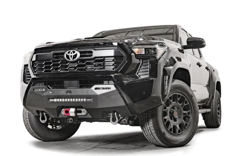 Fab Fours semi hidden winch mount TT24-N6351-1 for 2024-2026 Toyota Tacoma durable Fab Fours winch mount bumper black