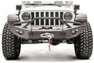 Fab Fours JL18-B4652-1 Lifestyle front bumper winch-ready with pre-runner guard on 2020-2025 Jeep Gladiator, rugged off-road bumper with pre-runner guard and winch mount capability