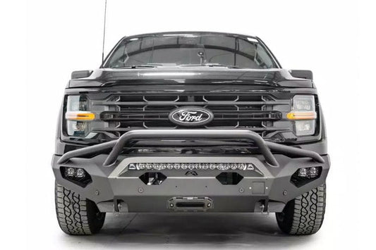Fab Fours FF17-X4352-1 Matrix front bumper with pre-runner guard for 2017–2020 Ford F150 Raptor, winch-ready and designed for rugged off-road protection