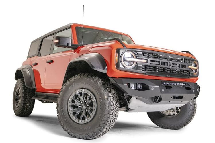 Fab Fours Matrix front bumper BR22-X5751-1 for 2022-2025 Ford Bronco Raptor durable Matrix series front bumper black