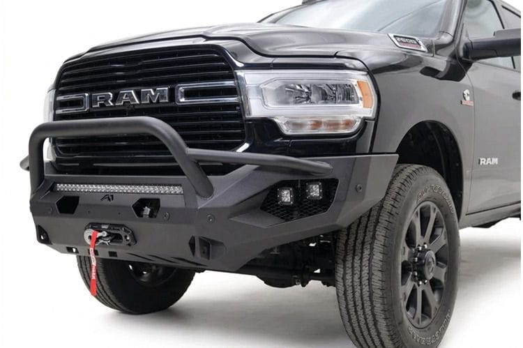 Fab Fours DR19-X4452-1 Dodge Ram 2500/3500 2019-2025 Matrix Front Bumper Winch Ready Pre-Runner Guard