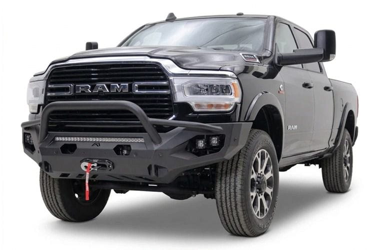 Fab Fours DR19-X4452-1 Dodge Ram 2500/3500 2019-2025 Matrix Front Bumper Winch Ready Pre-Runner Guard