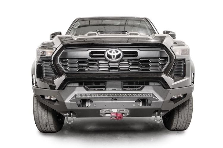Fab Fours Matrix winch front bumper TT24-X6351-1 for 2024-2026 Toyota Tacoma durable heavy duty front winch bumper black