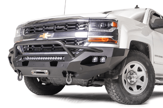 Fab Fours CS16-X4852-1 Chevy Silverado 1500 2016-2018 Matrix Front Bumper Winch Ready Pre-Runner Guard