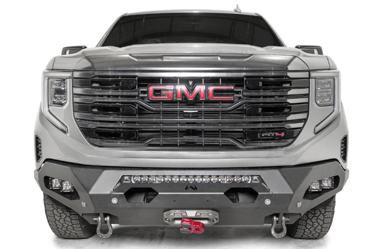 Fab Fours GS23-X5851-1 GMC Sierra 1500 2022-2025 Matrix Front Bumper Winch Ready No Guard