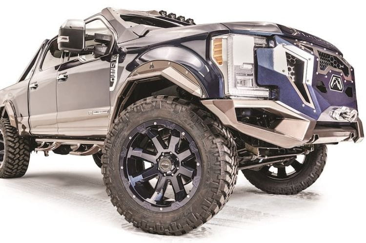 Fab Fours open fender system TF4110-1 for 2017-2022 Ford F250/F350 Superduty heavy duty fab fours fender flares