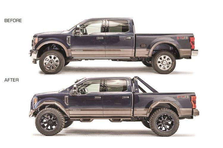 Fab Fours open fender system TF4110-1 for 2017-2022 Ford F250/F350 Superduty heavy duty fab fours fender flares
