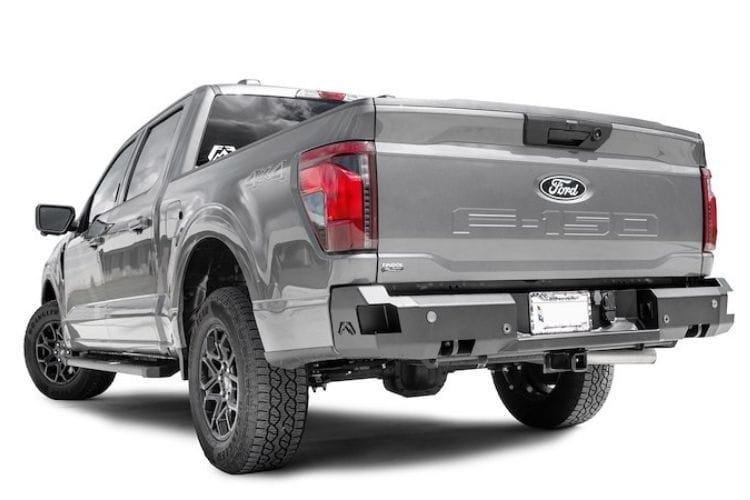 Fab Fours Premium rear bumper FF24-W6551-1 for 2024-2026 Ford F150 durable Ford F150 replacement bumper black finish