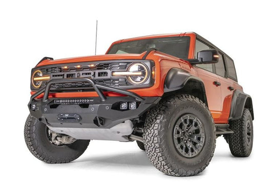 Fab Fours Matrix Prerunner Guard front bumper BR22-X5752-1 for 2022-2024 Ford Bronco Raptor durable winch bumper black