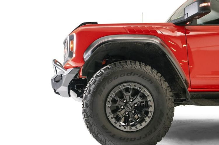 Fab Fours Matrix Prerunner Guard front bumper BR22-X5752-1 for 2022-2024 Ford Bronco Raptor durable winch bumper black