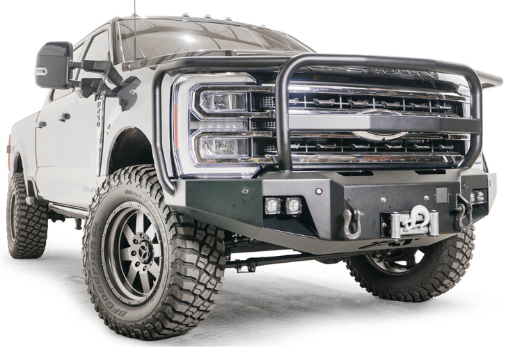 Fab Fours FS23-A5950-1 Ford F250/F350 Superduty 2023-2025 New Premium Front Bumper Winch Ready with Full Guard