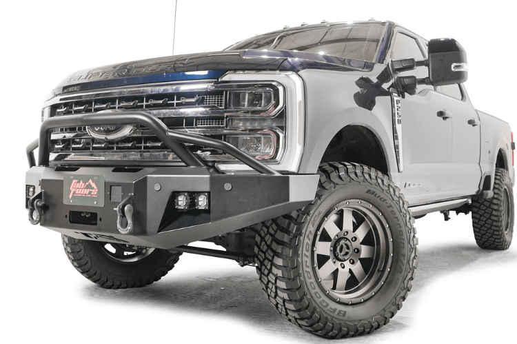 Fab Fours FS23-A5952-1 Ford F250/F350 Superduty 2023-2025 New Premium Front Bumper Winch Ready Pre-Runner Guard