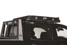 Fab Fours Universal Roof Rack 48" RR48-1 installed on 1999–2016 Ford F450/F550 Super Duty, featuring a premium matte black roof rack designed for heavy-duty use and mounting Fab Four truck accessories