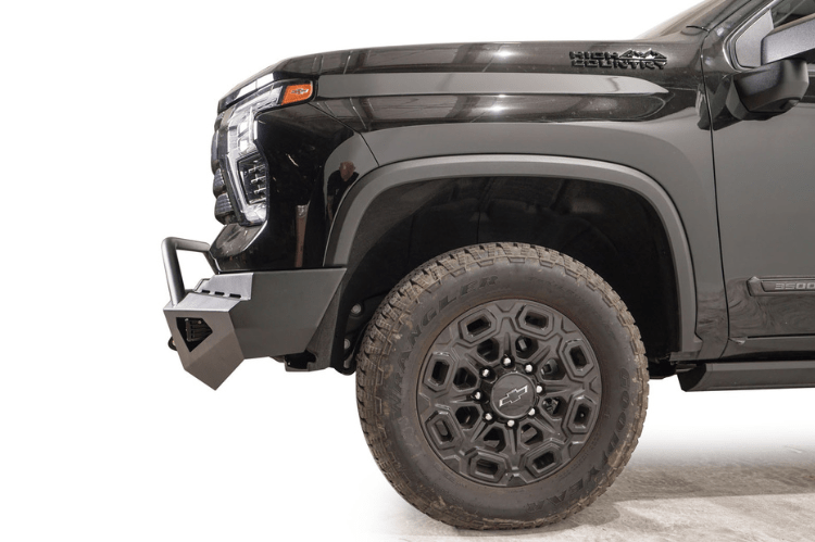 Fab Fours Red Steel CH24-RS6162-1  Chevy Silverado 2500/3500 HD 2024-2025 Front Bumper Winch Ready Pre-Runner Guard