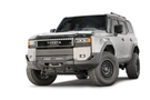 Fab Fours TL24-N6751-1 front winch bumper for 2024 Toyota Land Cruiser with hidden winch mount; no guard design for a clean, heavy duty upgrade