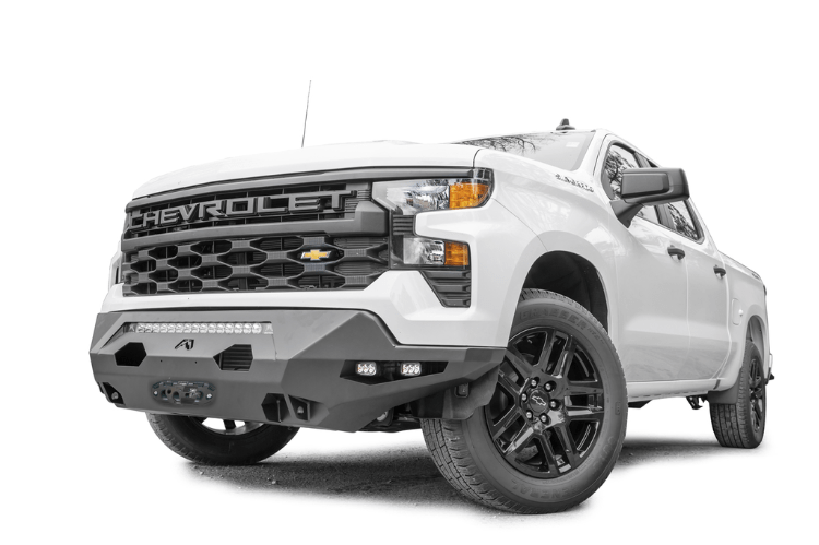 Fab Fours CS22-X5651-1 Matrix front bumper without guard for 2022–2025 Chevy Silverado 1500, winch-ready and built for off-road performance
