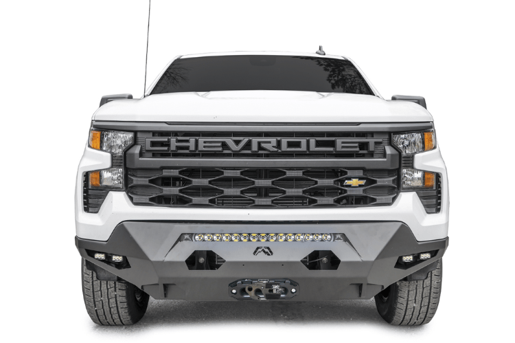 Fab Fours CS22-X5651-1 Matrix front bumper without guard for 2022–2025 Chevy Silverado 1500, winch-ready and built for off-road performance