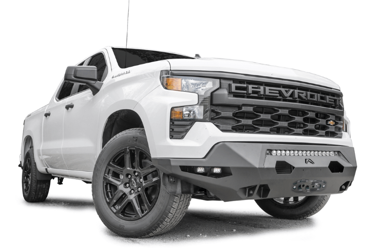 Fab Fours CS22-X5651-1 Matrix front bumper without guard for 2022–2025 Chevy Silverado 1500, winch-ready and built for off-road performance