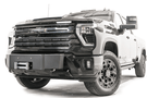 Winch mount bumpers for Silverado 2500/3500—Fab Fours CH24-N6161-1 heavy-duty front bumper, no guard, 2024–2025 fitment.