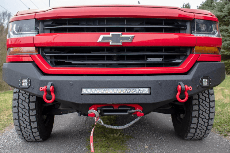 Fishbone Offroad Chevy Silverado 1500 2016-2018 Front Bumper Rockfish Winch Ready FB22388