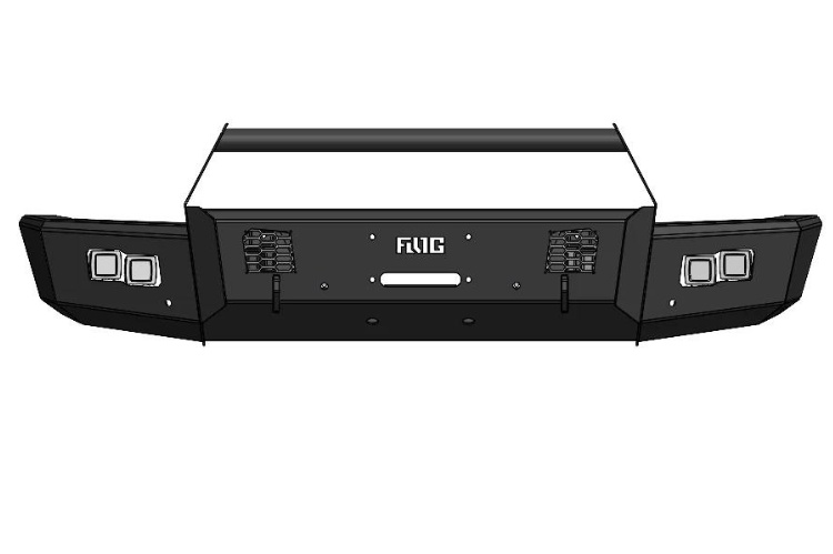 Flog Industries FIFS-C2535-2427F-BB 2024-2027 Chevy Silverado 2500/3500 Frontier Series Front Winch Bumper Bull Bar