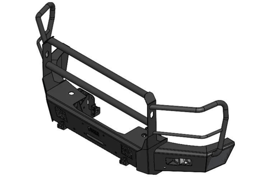 Flog Industries FIFS-C2535-2427F-FG-s 2024-2027 Chevy Silverado 2500/3500 Frontier Series Front Winch Bumper Full Guard with Sensors