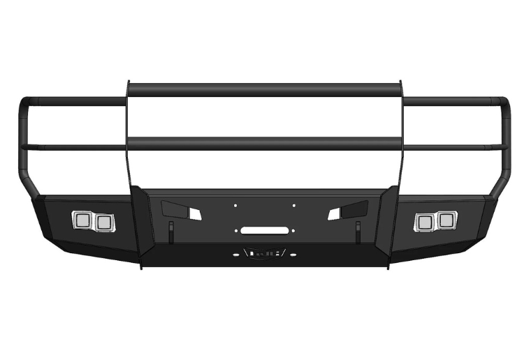 Flog Industries FIFS-D2535-2019+F-FG-s 2019-2024 Dodge Ram 2500/3500 Frontier Series Front Winch Bumper Full Guard with Sensors