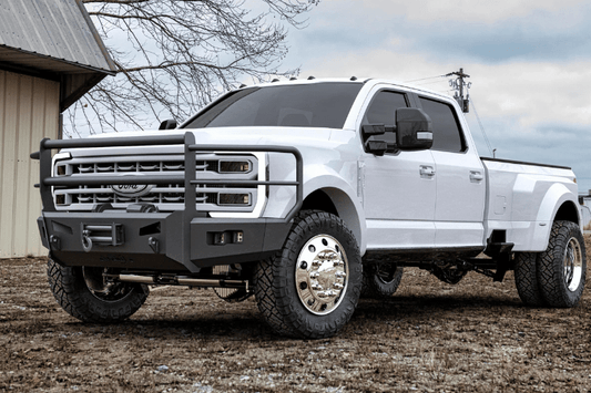 Flog Industries FIFS-F2555-2327F-FG-ac-s 2023-2027 Ford F250/F350 Superduty Frontier Series Front Winch Bumper Full Guard with Adaptive Cruise and Sensors