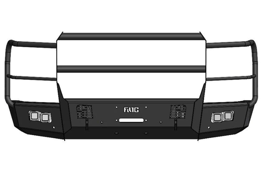 Flog Industries FIFS-G2535-2428F-FG-s 2024-2028 GMC Sierra 2500/3500 Frontier Series Front Winch Bumper Full Guard with Sensors