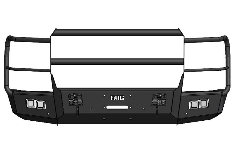 Flog Industries FIFS-G2535-2428F-FG-s 2024-2028 GMC Sierra 2500/3500 Frontier Series Front Winch Bumper Full Guard with Sensors