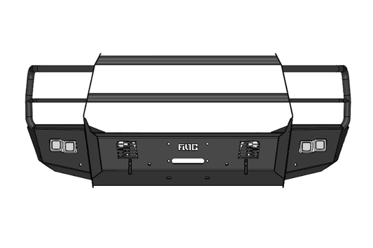 Flog Industries FIFS-D2535-2019+F-FG-s 2019-2024 Dodge Ram 2500/3500 Frontier Series Front Winch Bumper Full Guard with Sensors