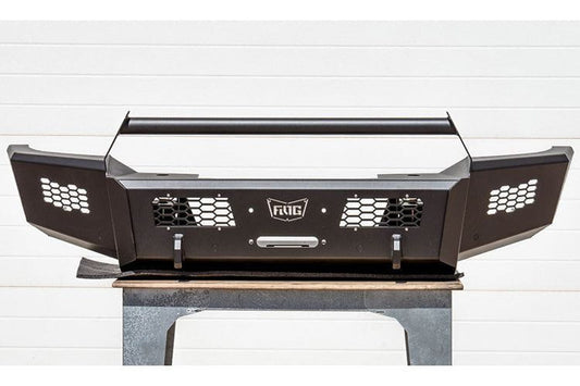 Flog Industries FIFS-D2535-1018F-BB-s 2010-2018 Dodge Ram 2500/3500 Frontier Series Front Winch Bumper Bull Bar with Sensors