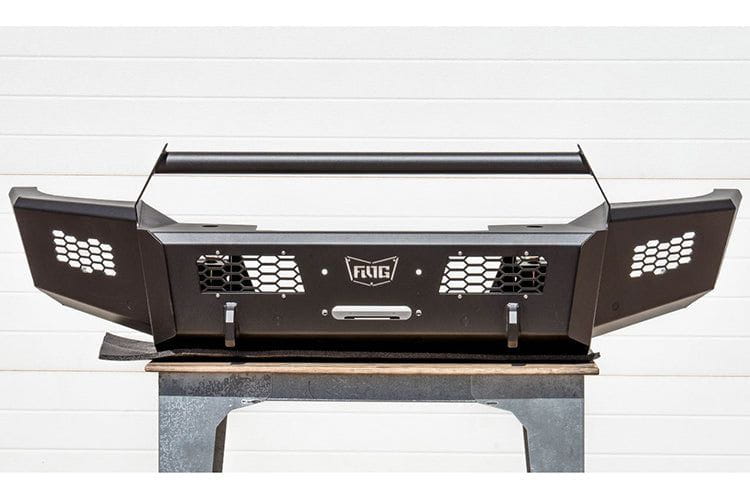 Flog Industries FIFS-D2535-1018F-BB-s 2010-2018 Dodge Ram 2500/3500 Frontier Series Front Winch Bumper Bull Bar with Sensors