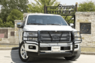 Frontier grille guard 200-51-5006 for 2015–2020 Ford F-150, heavy-duty steel design providing rugged front-end protection.