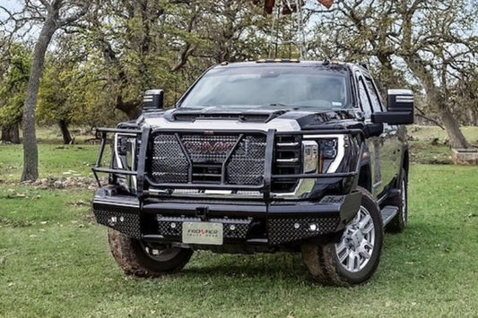 Frontier Steel Commercial front bumper 170-32-4007 for 2024-2026 GMC Sierra 2500HD/3500HD durable aftermarket steel bumper