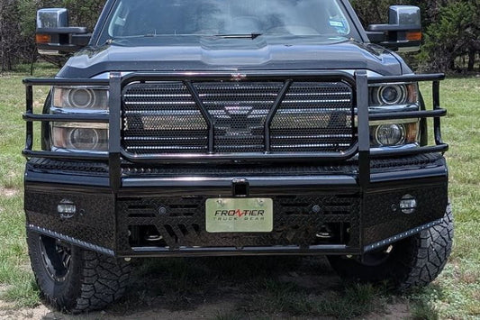 Frontier Commercial front bumper 170-21-5005 for 2015-2019 Chevy Silverado 2500HD/3500HD durable Frontier truck bumper black